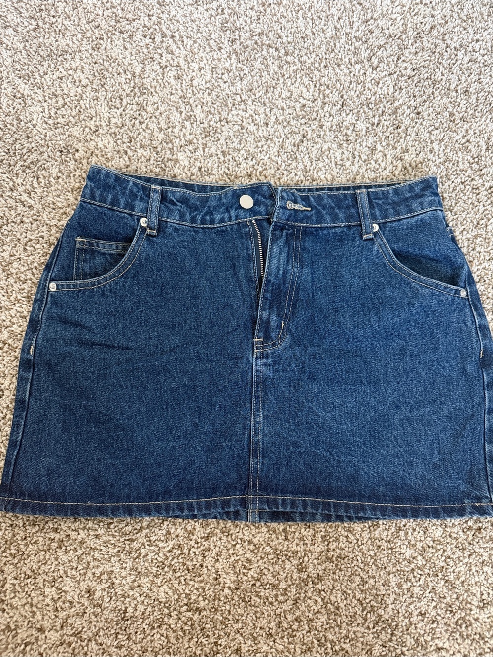 WESTERN pink lily NWOT Classic Blue Denim Mini Skirt - Women's Casual A-Line
